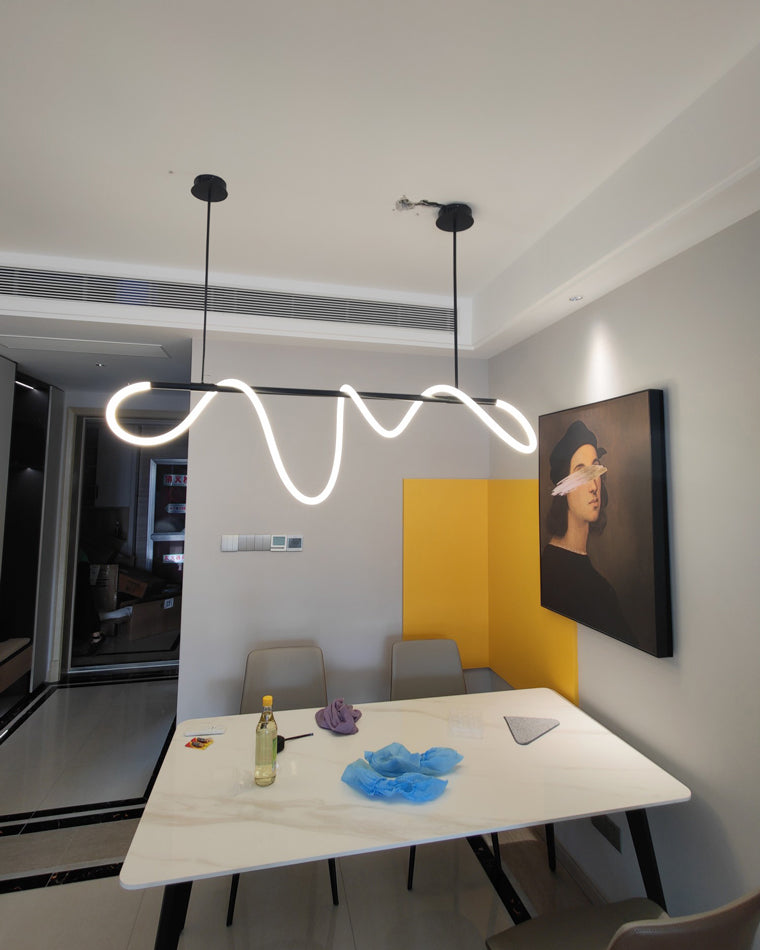 Moderne LED-hanglamp met touwpatroon