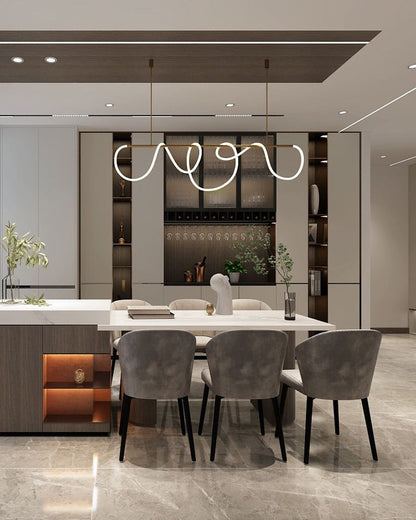 Moderne LED-hanglamp met touwpatroon