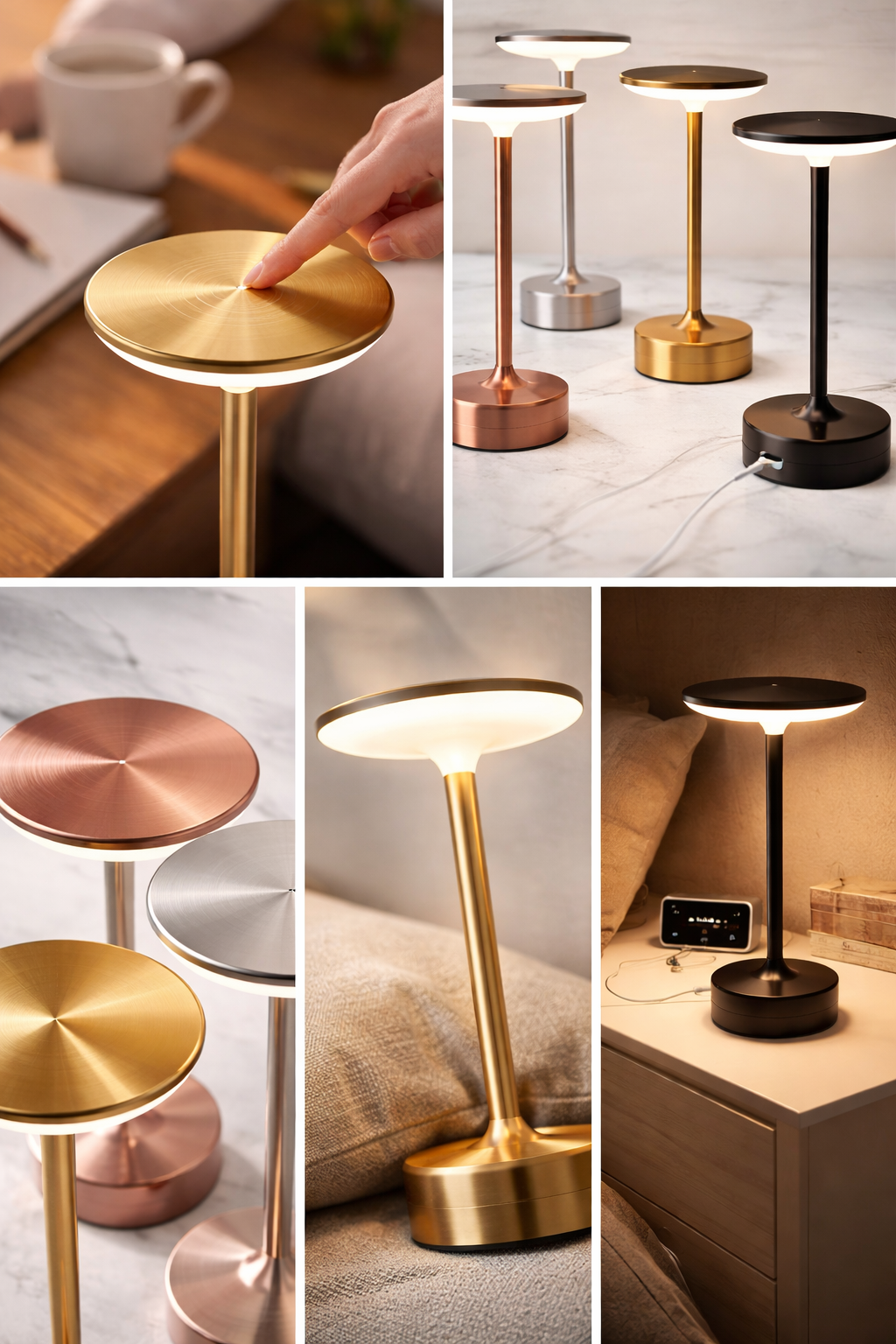 Amberlin art-deco koperen tafellamp