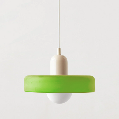 Kleurrijke Bauhaus glazen hanglamp