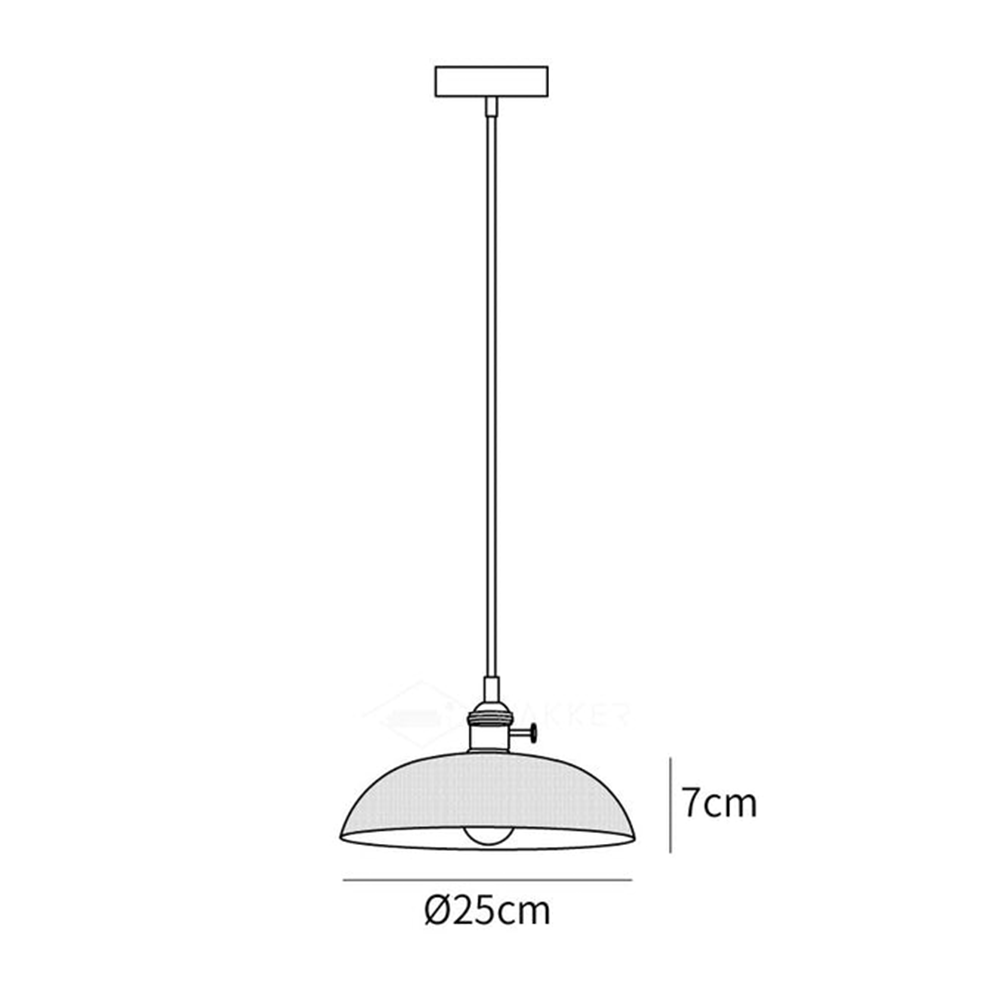 Geribbelde glazen retro hanglamp