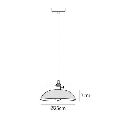 Geribbelde glazen retro hanglamp