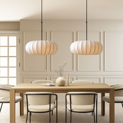 Elegante zijden hanglampen