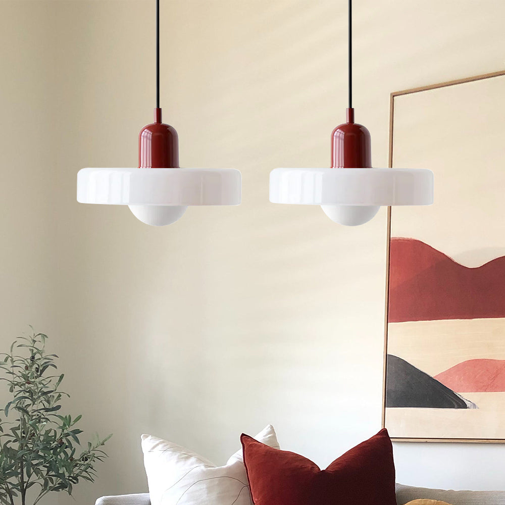 Bauhaus glas-in-lood hanglamp