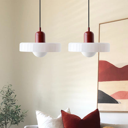 Bauhaus glas-in-lood hanglamp