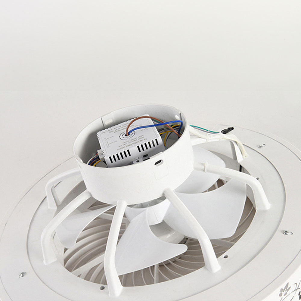 Moderne ronde houten LED plafondventilator met licht