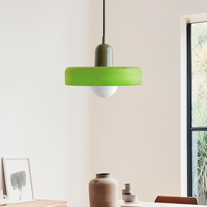 Kleurrijke Bauhaus glazen hanglamp