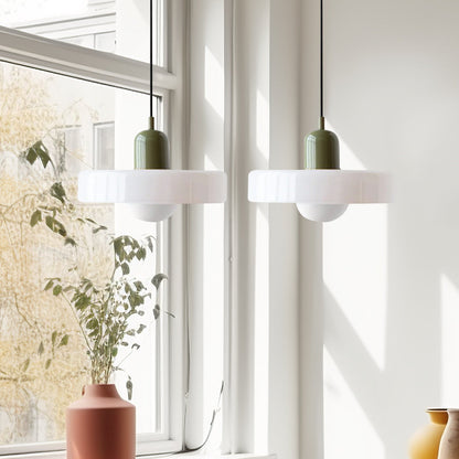 Bauhaus glas-in-lood hanglamp