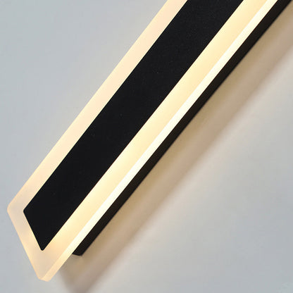 Zwarte moderne LED buitenmuurlamp IP65