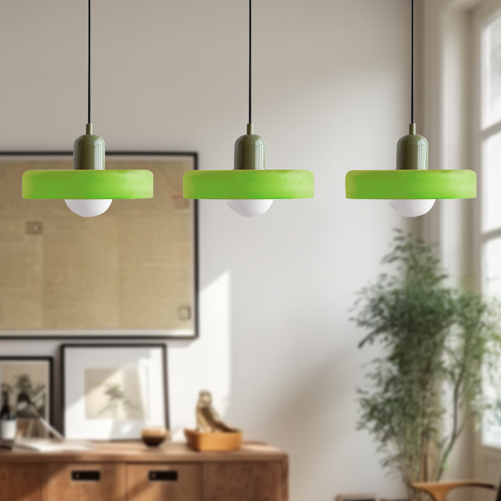 Driedubbele glazen hanglamp