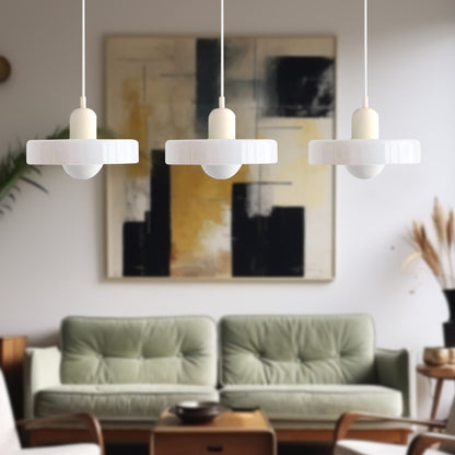 Driedubbele glazen hanglamp