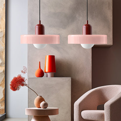 Bauhaus glas-in-lood hanglamp