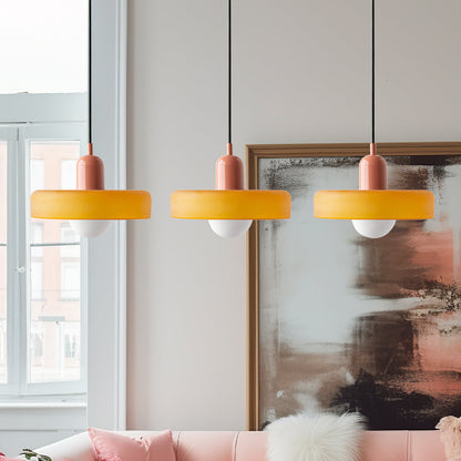 Driedubbele glazen hanglamp