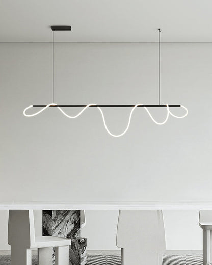 Moderne LED-hanglamp met touwpatroon
