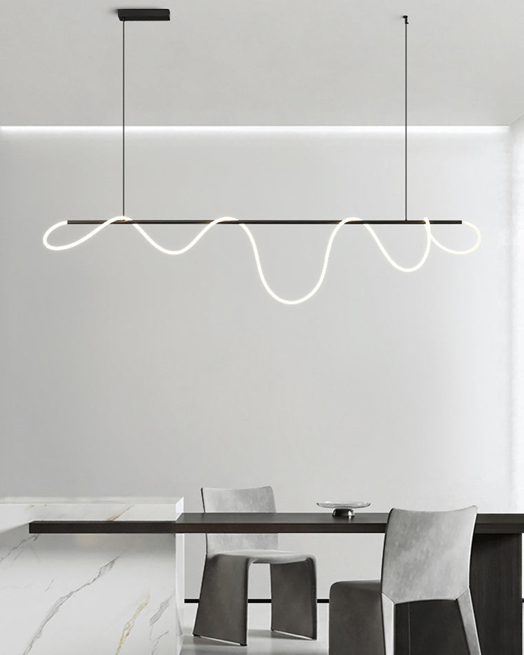 Moderne LED-hanglamp met touwpatroon