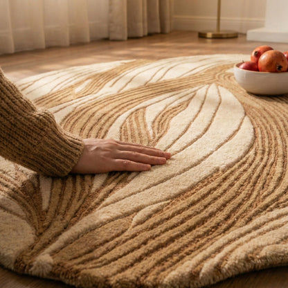 Wollen tapijt met structuur