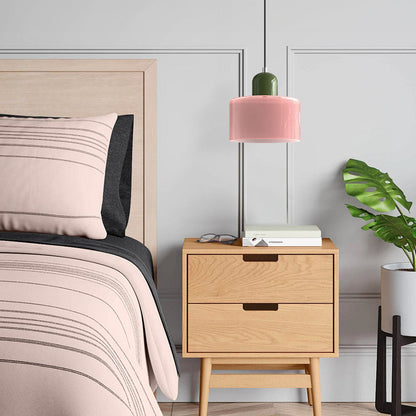 Kleine glazen hanglamp in Bauhaus-stijl