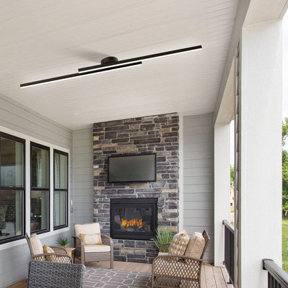 Langwerpige aluminium LED-plafondlamp