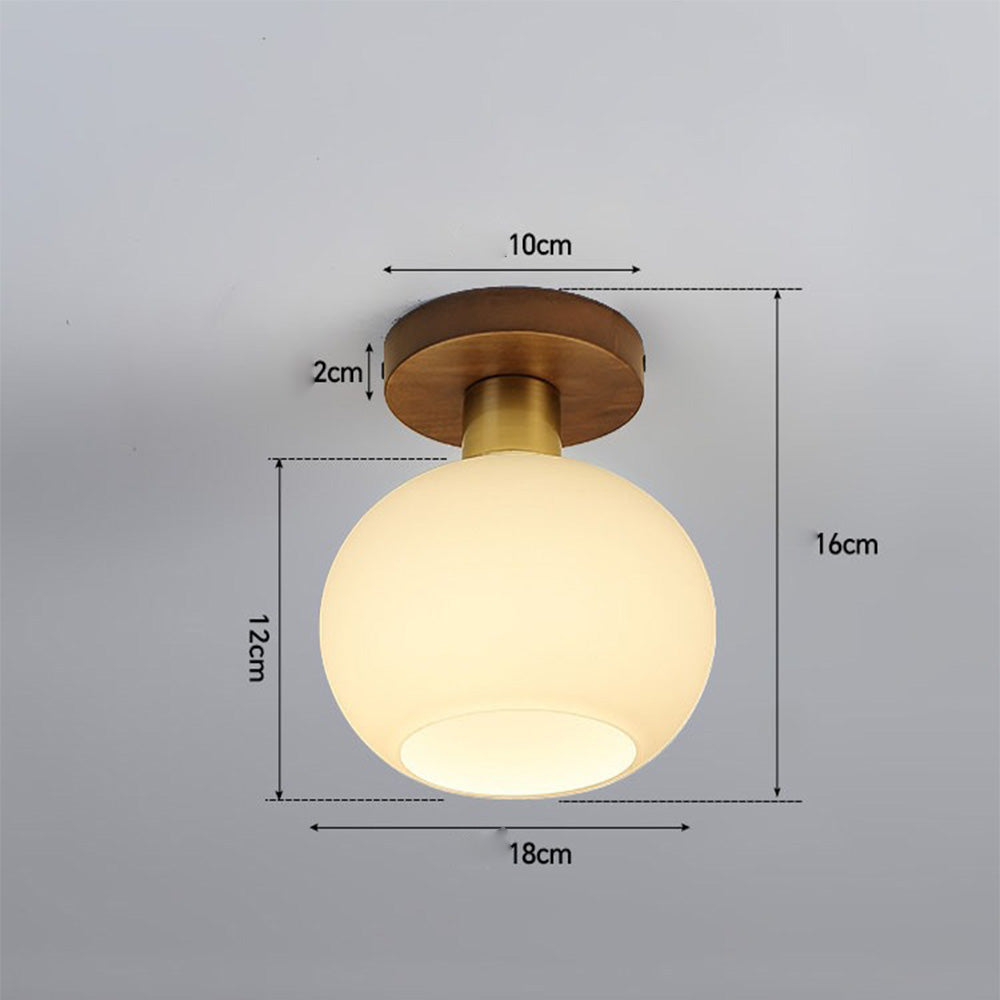 Notenhout Minimalistische Plafondlamp