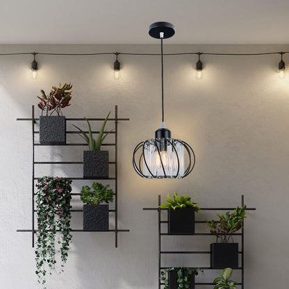 Noordse bol glazen hanglamp