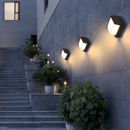 Geometrische LED buitenmuurlamp