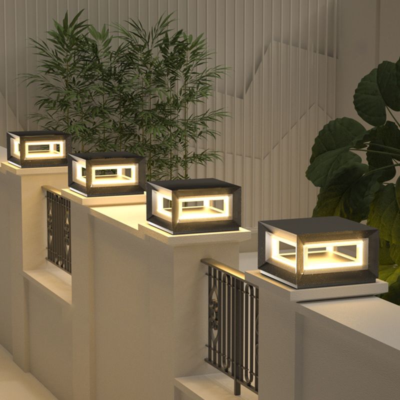 Moderne LED kubus buitenpaalverlichting