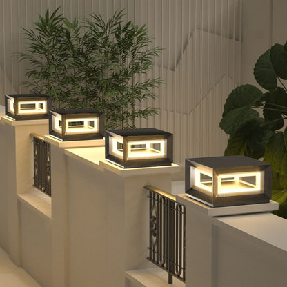 Moderne LED kubus buitenpaalverlichting