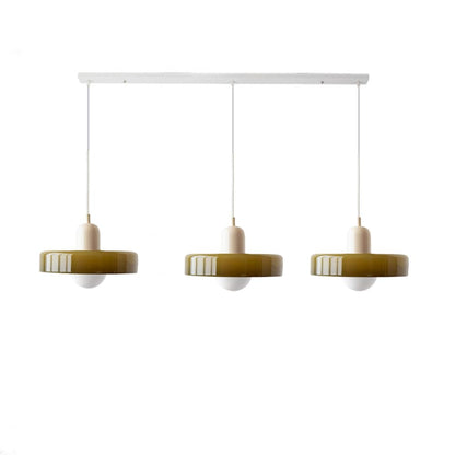 Driedubbele glazen hanglamp