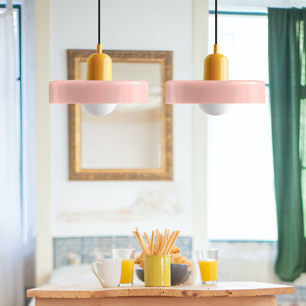 Bauhaus glas-in-lood hanglamp