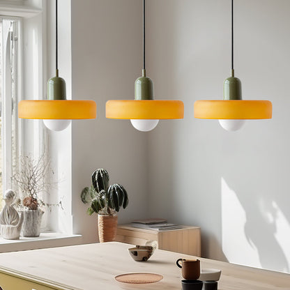 Driedubbele glazen hanglamp