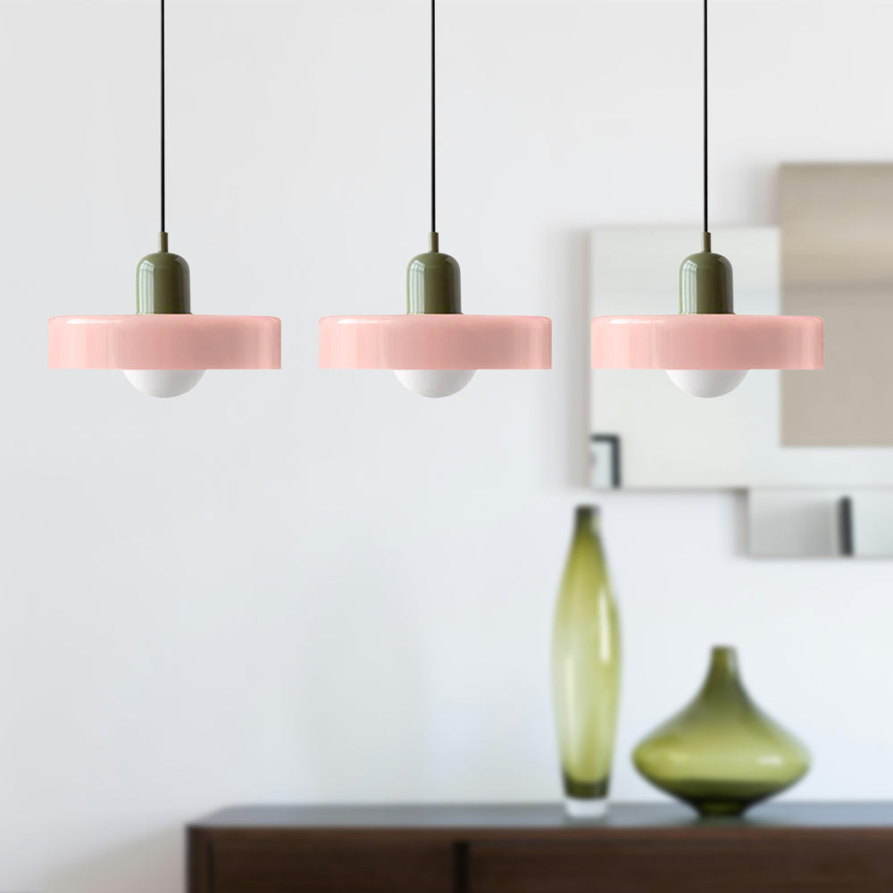 Driedubbele glazen hanglamp