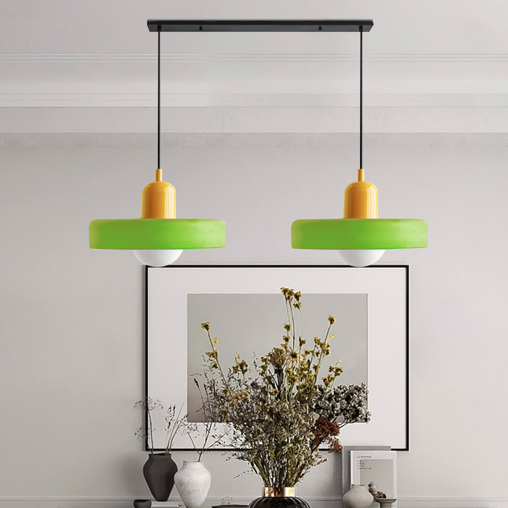 Bauhaus glas-in-lood hanglamp