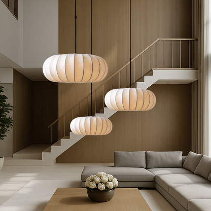 Elegante zijden hanglampen