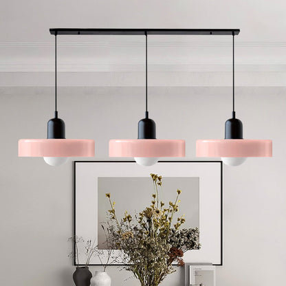 Driedubbele glazen hanglamp