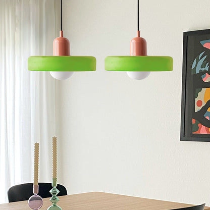 Bauhaus glas-in-lood hanglamp