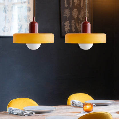 Bauhaus glas-in-lood hanglamp