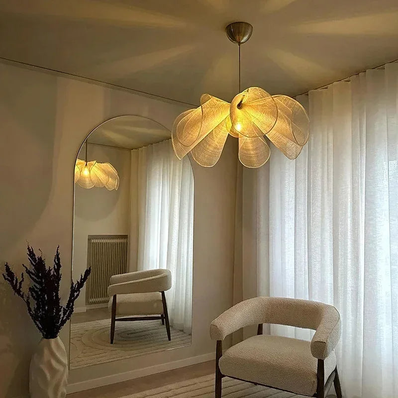 Vintage stoffen hanglamp