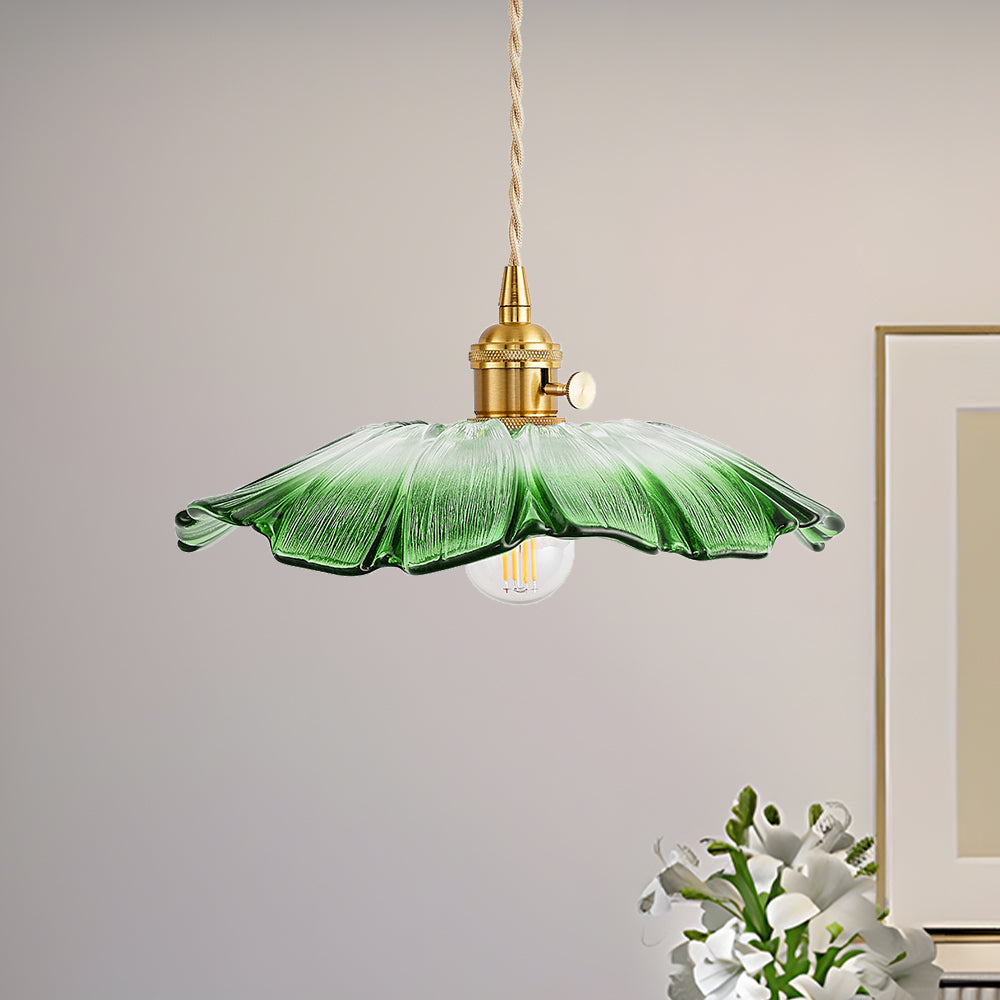 Retro Bloemen Glazen Hanglamp