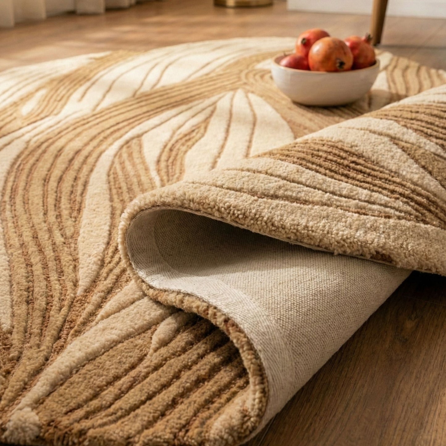 Wollen tapijt met structuur