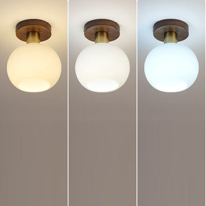 Notenhout Minimalistische Plafondlamp