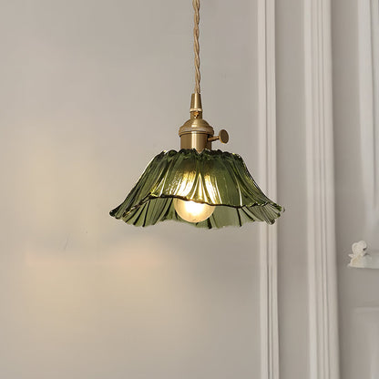 Retro Bloemen Glazen Hanglamp
