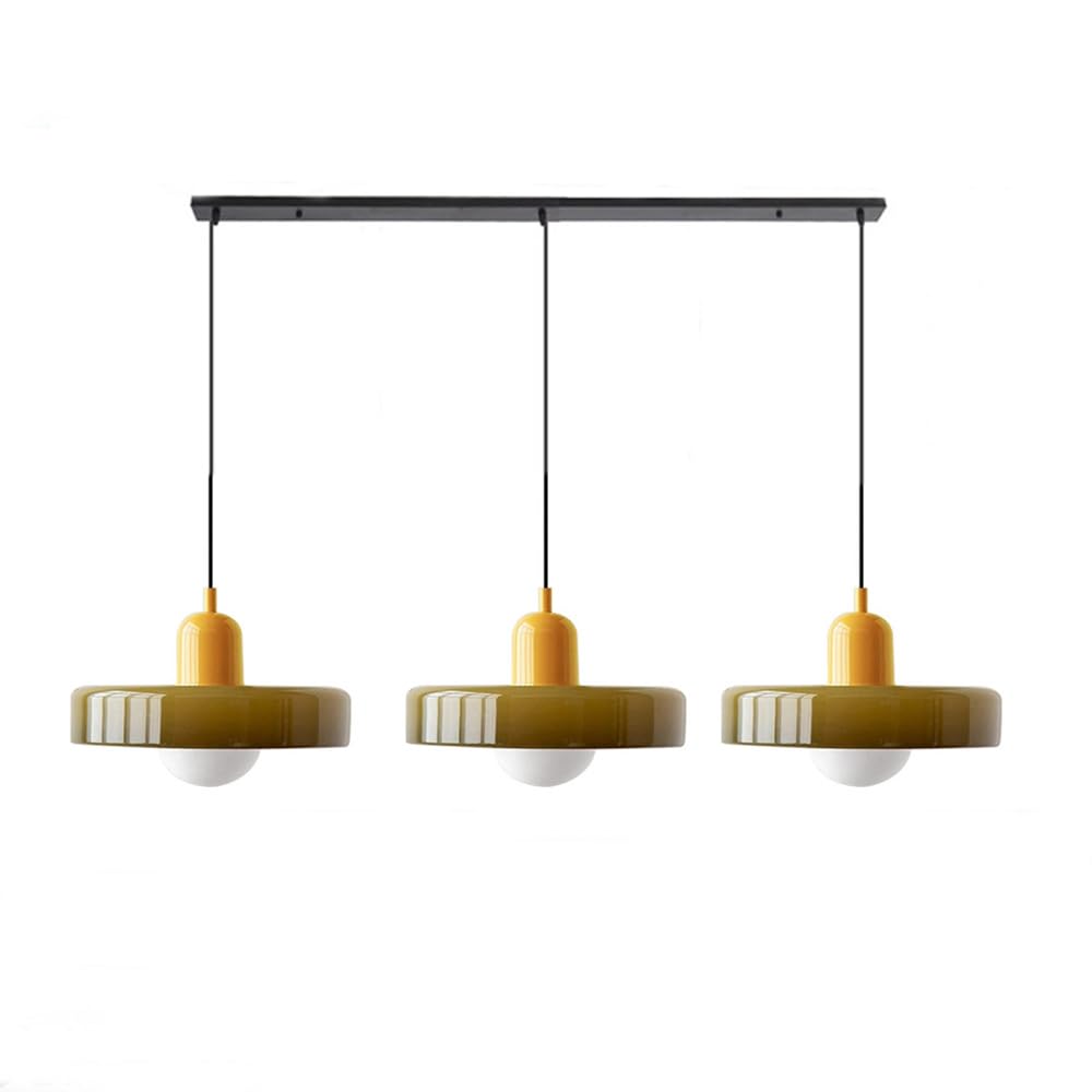Driedubbele glazen hanglamp