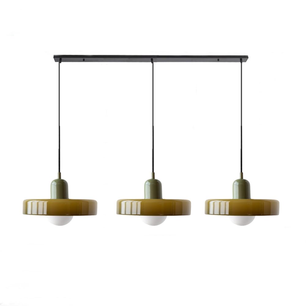 Driedubbele glazen hanglamp