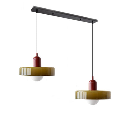 Bauhaus glas-in-lood hanglamp