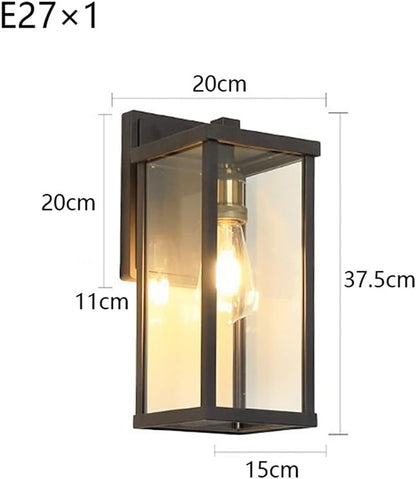 Rechthoekige buitenlantaarn wandlamp