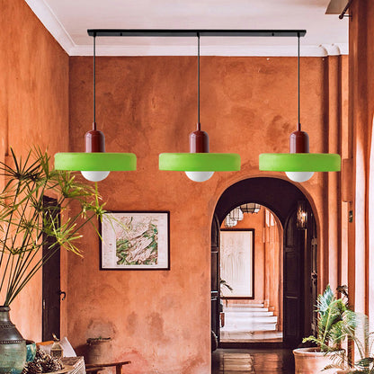 Driedubbele glazen hanglamp