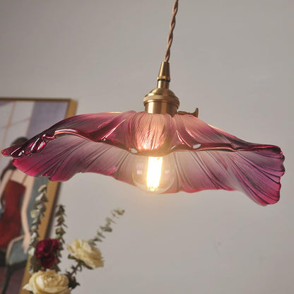 Retro Bloemen Glazen Hanglamp