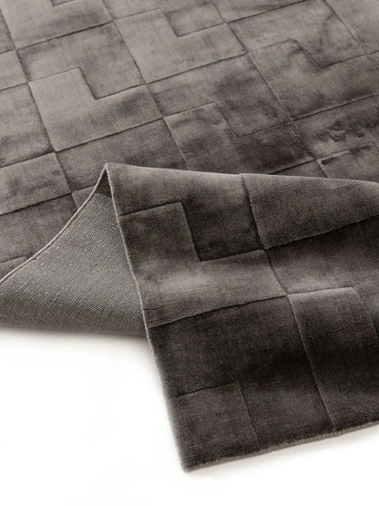 Bruin lyocell vloerkleed voor de woonkamer