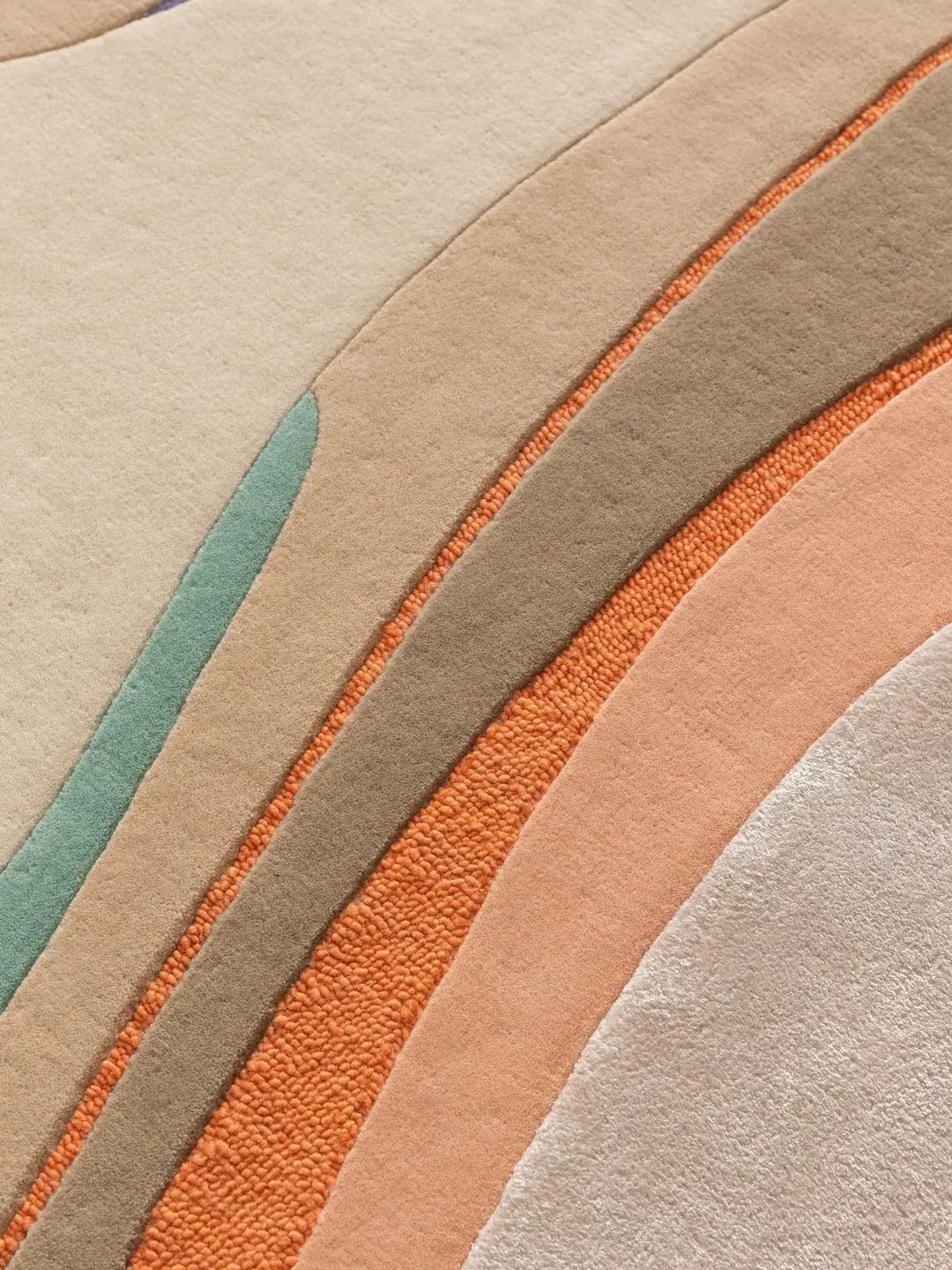 Multicolor wollen vloerkleed modern design