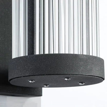 Moderne halfcilindrische metalen/glazen buitenmuurlamp